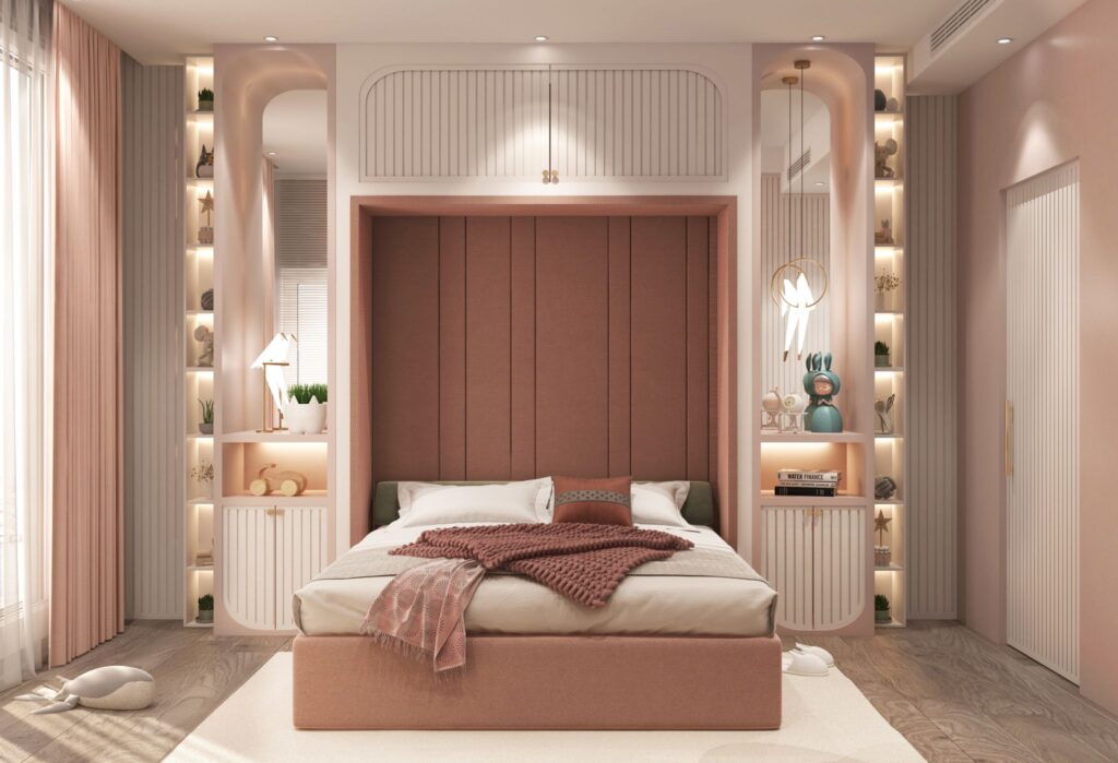 Kız Çocuk Odası Tasarım Örnekleri genc kiz odasi modern yatak dekorasyonu