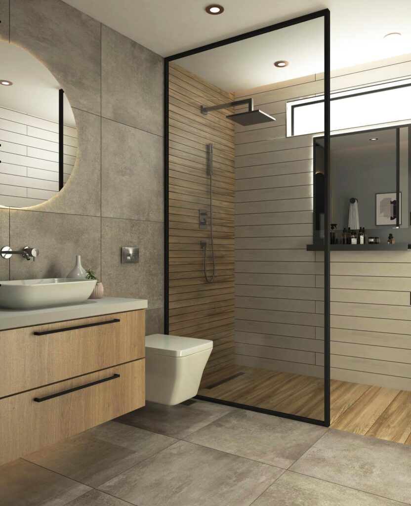 Modern Villa İç Mimarlık Projesi modern dusakabin tasarimi