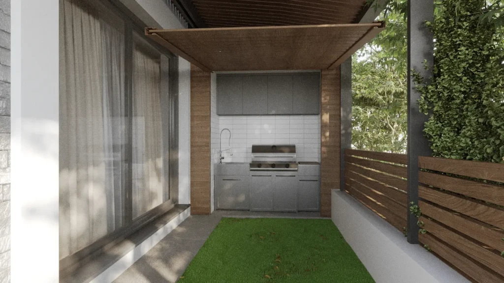 Dış Mekan Mutfak & Barbekü Tasarımı dis mekan barbeku alani acik yazi